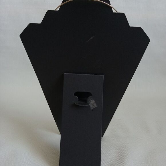 Gold Toned Rhinestone Flower Cluster Pendant Omega Chain Collar Style Necklace - Picture 2 of 10